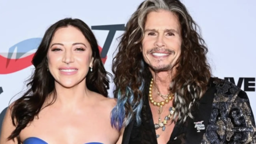 steven-tyler,-75,-packs-on-the-pda-with-girlfriend-aimee-preston,-36,-at-the-2024-grammys-party-along-with-both-of-his-daughters-who-are-older-than-his-girlfriend